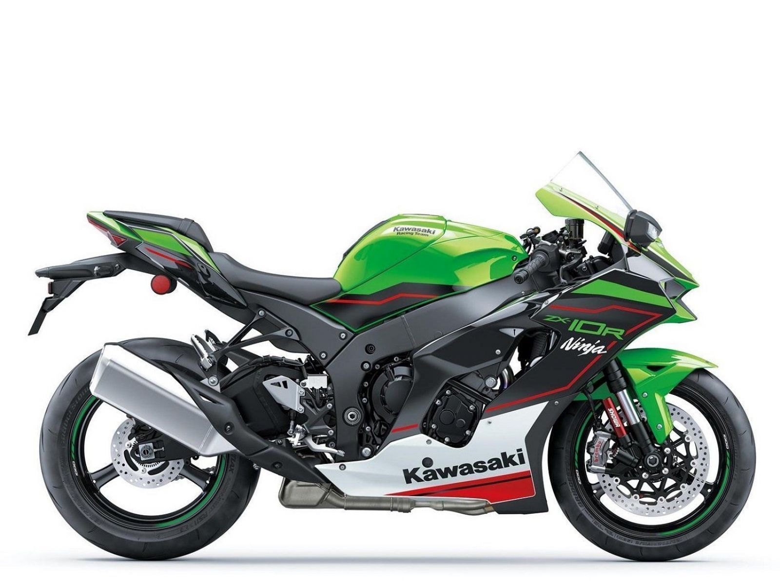 Мотоцикл KAWASAKI NINJA ZX-10R - Lime Green/Ebony/Pearl Blizzard White '2024